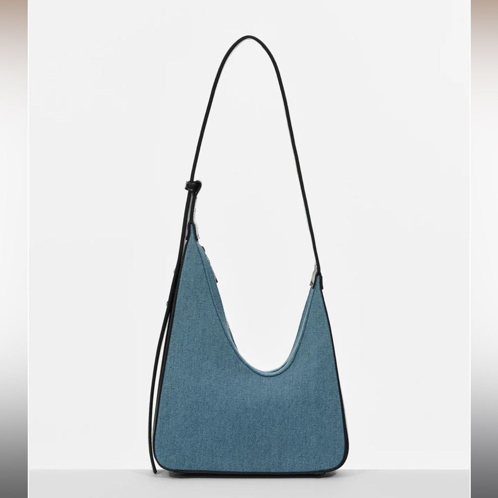 Asymmetric Shoulder Bag Denim
